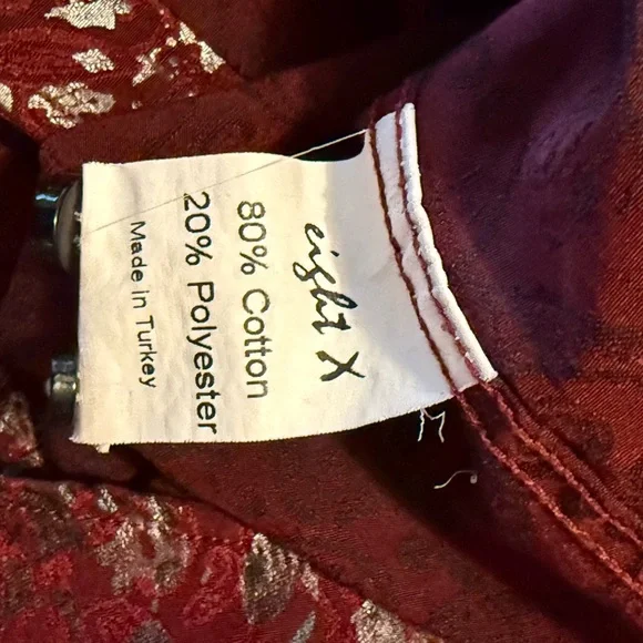 Paisley Jaquard Foil Button Down Shirt size XL